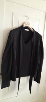 TQ Amsterdam travelstof blouse met lange manchetten xxl, Kleding | Dames, Verzenden, Zwart, Maat 46/48 (XL) of groter, TQ Amsterdam