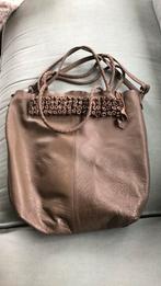 Leren leer schouldertas tas, Ophalen of Verzenden, Zo goed als nieuw, Bruin, Handtas