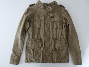Maison Scotch Soda wol gevoerde jas leger groen kaki 38 M beschikbaar voor biedingen