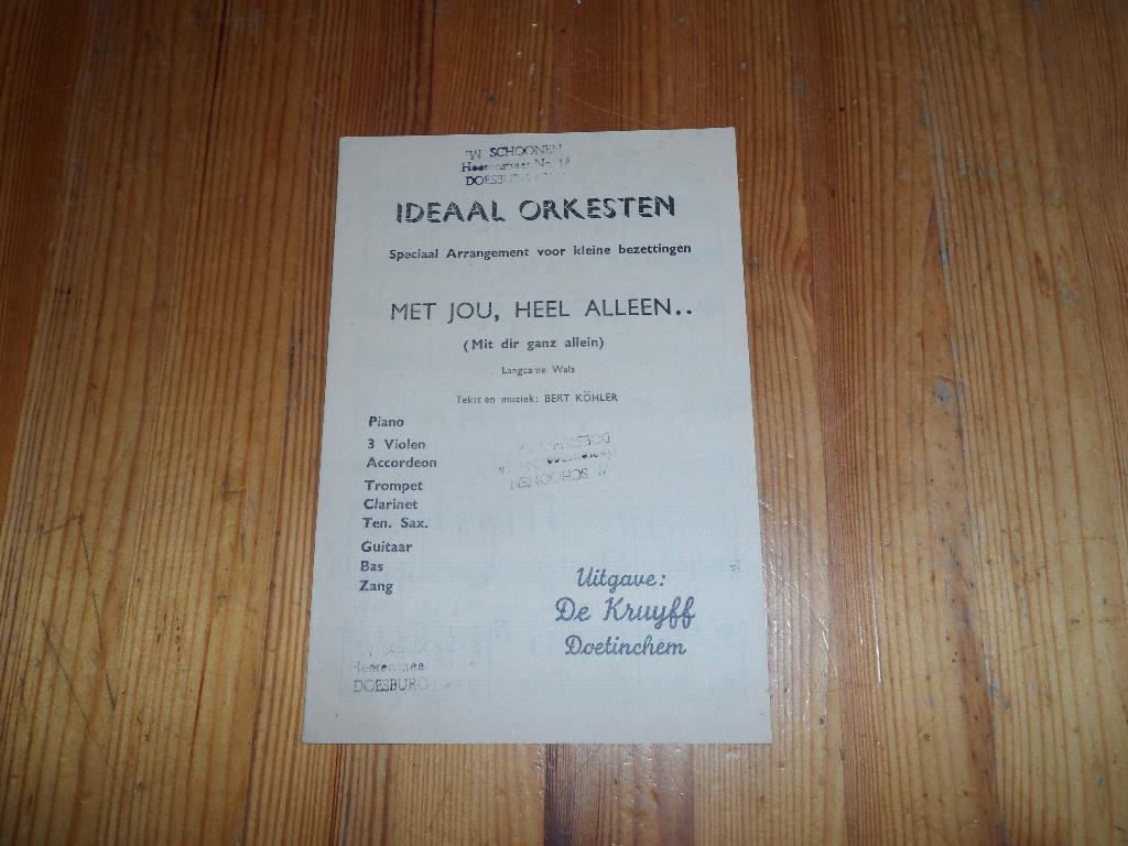 Met jou, heel alleen - bert kohler, Gebruikt, Verzenden, Gitaar, Artiest of Componist