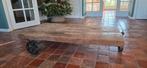 Robuste salontafel. 3 wielen., Ophalen, Zo goed als nieuw, Hout