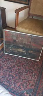 Bootjes in Haven gesigneerd., Antiek en Kunst, Ophalen of Verzenden