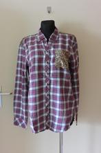 Abercrombie & Fitch flanel blouse M paars tinten pailetten, Kleding | Dames, Blouses en Tunieken, Maat 38/40 (M), Paars, Ophalen of Verzenden
