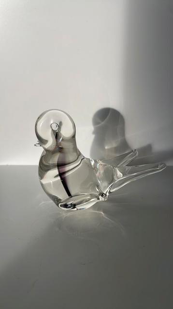 Vogel Figuur Glas Helder Mondgeblazen Presse Papier beschikbaar voor biedingen