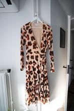 Wikkeljurk met panterprint Fabienne Chapot maat M, Kleding | Dames, Maat 38/40 (M), Bruin, Ophalen of Verzenden, Zo goed als nieuw
