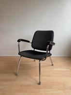 Vintage retro buisframe fauteuil Gispen style, Huis en Inrichting, Ophalen, Gebruikt, Blauw, Stof