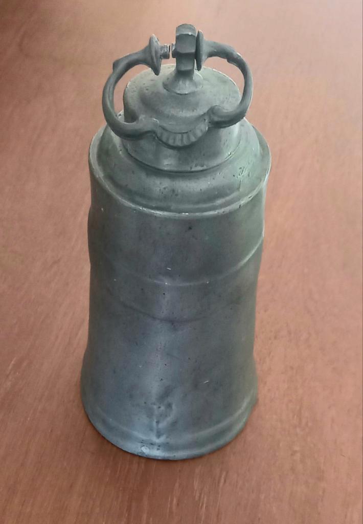 Antieke tinnen veldfles deckelkrug zinn, Antiek en Kunst, Antiek | Tin, Ophalen