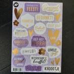 Stickervel kadootje bedankt stickers hart gift feestje bloem, Verzenden, Nieuw, Meerdere stickers