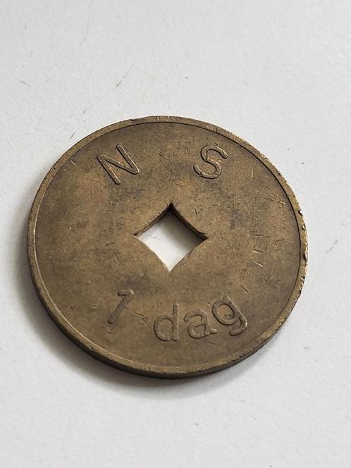 NS 1 dag trein token Nederlandse Spoorwegen, Postzegels en Munten, Penningen en Medailles, Overige materialen, Ophalen of Verzenden