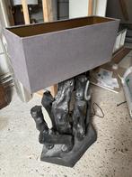 Vintage boomstam lamp, Huis en Inrichting, Lampen | Tafellampen, Ophalen, Gebruikt, Hout, 75 cm of meer