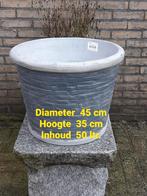 Grote plantenbak  45 cm -  50 ltr., Tuin en Terras, Bloembakken en Plantenbakken, Ophalen, Minder dan 60 cm, Rond, Zo goed als nieuw