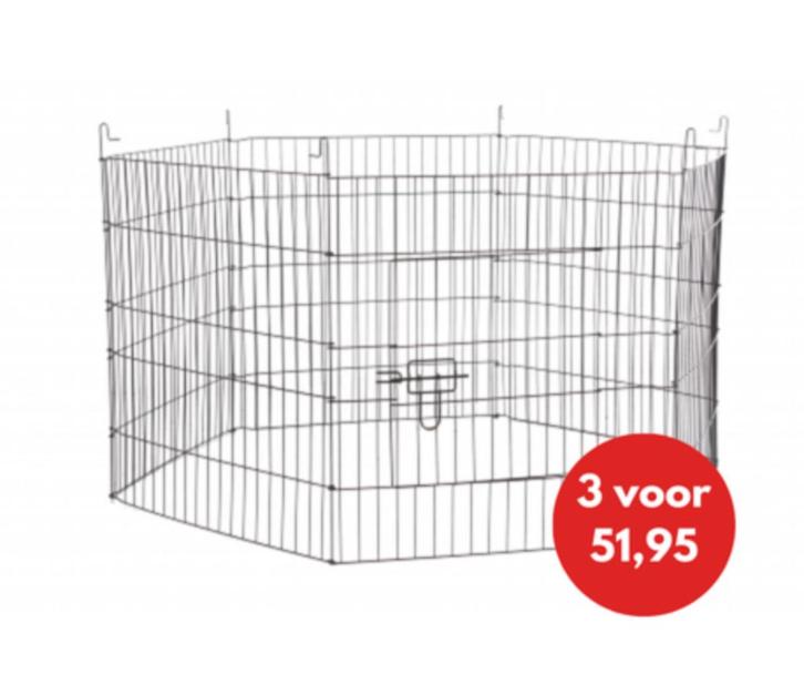 Konijnenren KG1 Zwart Draadren nieuw te koop, Dieren en Toebehoren, Knaagdieren en Konijnen | Hokken en Kooien, Nieuw, Ren, 60 tot 90 cm