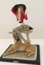 Vittorio Tessaro Groot Beeld 50s Dame met Hond  Italiaans, Ophalen of Verzenden