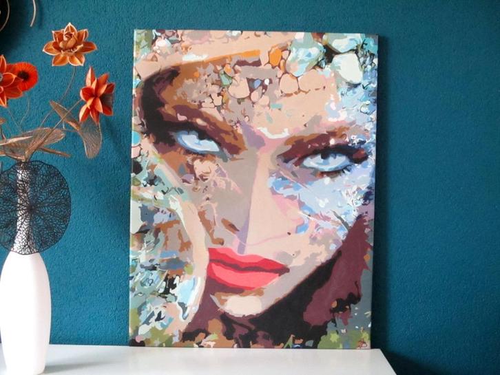 BB.Design - handgeschilderd schilderij vrouw - water, Huis en Inrichting, Woonaccessoires | Schilderijen, Tekeningen en Foto's