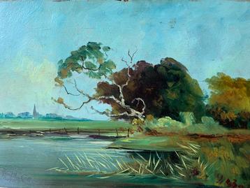 Schilderij landschap Henk ten Cate, 1935 beschikbaar voor biedingen