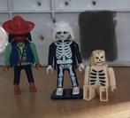 Playmobil poppetjes piraat en 2 geraamtes met schatkist, Ophalen of Verzenden, Gebruikt