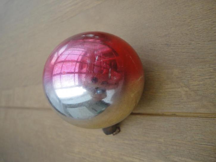 Mooie grote ajeko kerstbal zilver met rose, Diversen, Kerst, Gebruikt, Ophalen of Verzenden