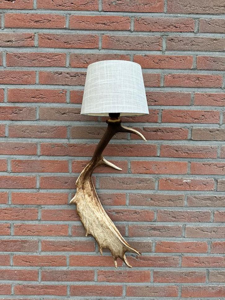 Geweien geweienlamp jacht Veluwe geweien edelhert wandlamp., Huis en Inrichting, Lampen | Wandlampen, Nieuw, Ophalen of Verzenden
