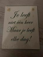 Tekstbordje, Ophalen of Verzenden, Nieuw