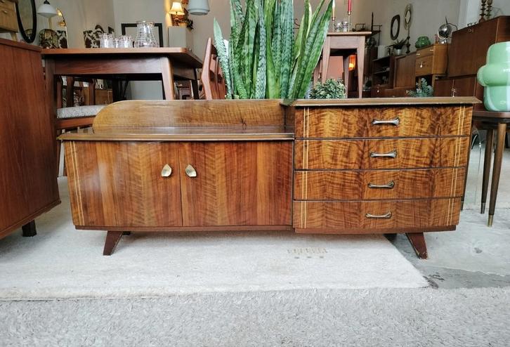 Vintage jaren '60 Dressoir / Sideboard, Huis en Inrichting, Kasten | Dressoirs, Gebruikt, 100 tot 150 cm, 25 tot 50 cm, Met lade(s)