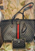 Totebag Ophedia set portemonee synthetic leer, Ophalen of Verzenden, Nieuw, Bruin