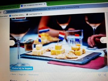 Te koop 4 tickets Wijn-Kaascruise Amsterdamse grachten beschikbaar voor biedingen