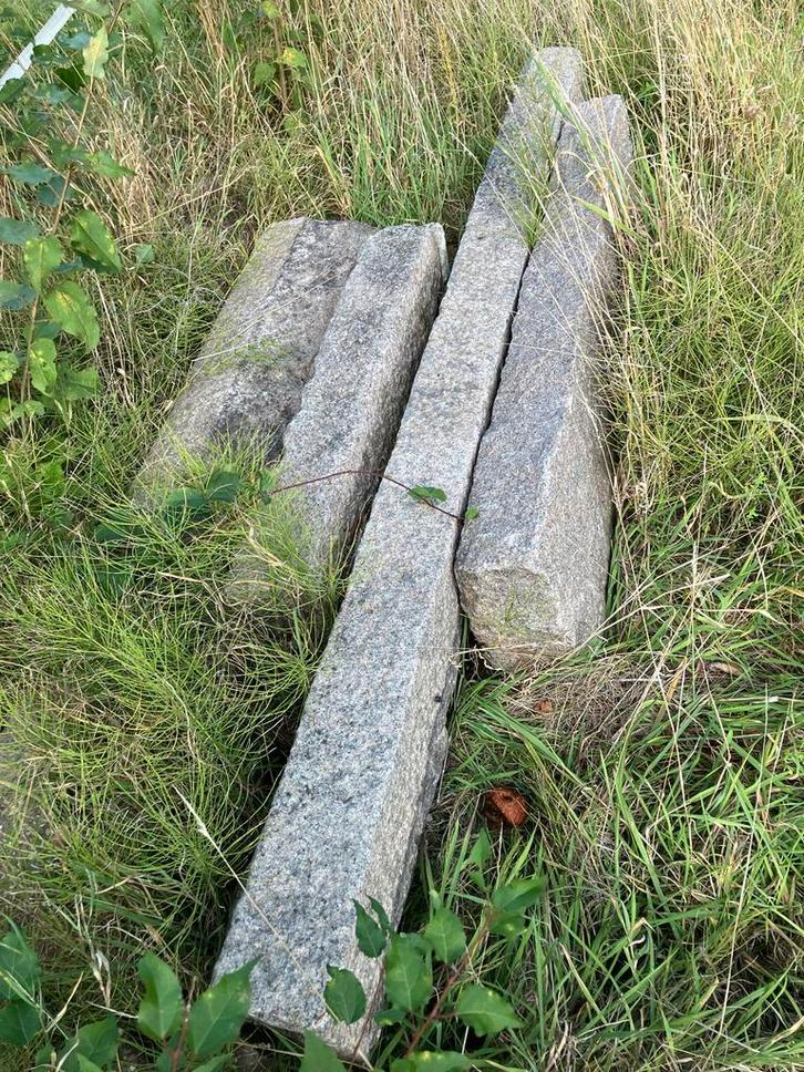 Gebruikte Granieten Borduurstenen, Tuin en Terras, Palen, Balken en Planken, Gebruikt, Overige typen, Minder dan 180 cm, Ophalen
