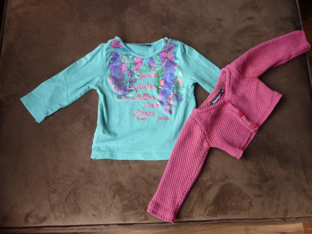 Bolero en shirt Bakkaboe in maat 74 zgan, Kinderen en Baby's, Babykleding | Maat 74, Ophalen, Zo goed als nieuw, Bakkaboe, Truitje of Vestje