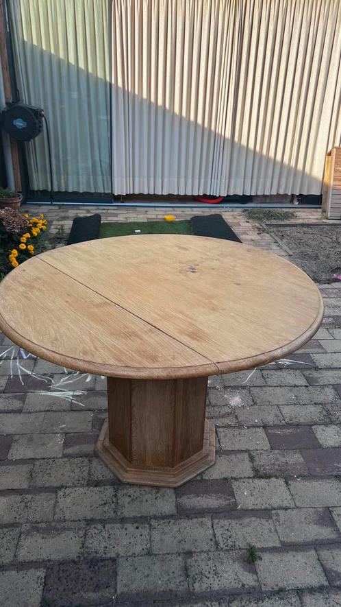 GRATIS Massief eiken Eettafel, Huis en Inrichting, Tafels | Eettafels, Zo goed als nieuw, 50 tot 100 cm, Vijf personen of meer