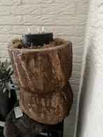 Prachtige grote, zware vijzel, eyecatcher !!!, Ophalen, Zo goed als nieuw, Rond, Hout