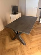 Eettafel Betonlook met X-poten, Ophalen, Gebruikt, 50 tot 100 cm, 150 tot 200 cm