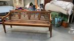 Antieke Indische Stationsbank - 2 meter, Antiek en Kunst, Antiek | Meubels | Stoelen en Banken, Ophalen