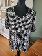 &co woman pied de poules ruitjes top shirt maat L 40 zgan, Kleding | Dames, Maat 38/40 (M), Zwart, &Co Woman, Ophalen of Verzenden
