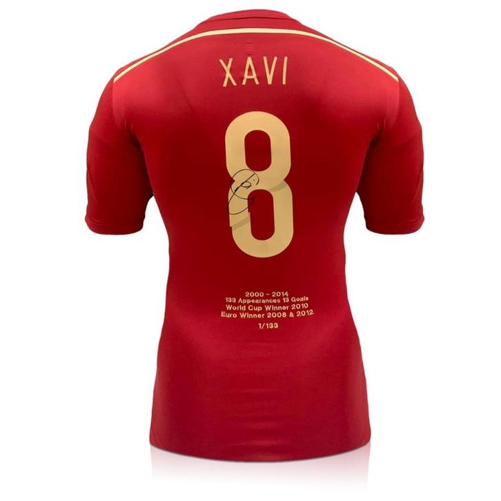 Xavi Hernandez gesigneerd Spanje 2014 voetbalshirt:, Verzamelen, Sportartikelen en Voetbal, Nieuw, Shirt, Buitenlandse clubs, Ophalen of Verzenden
