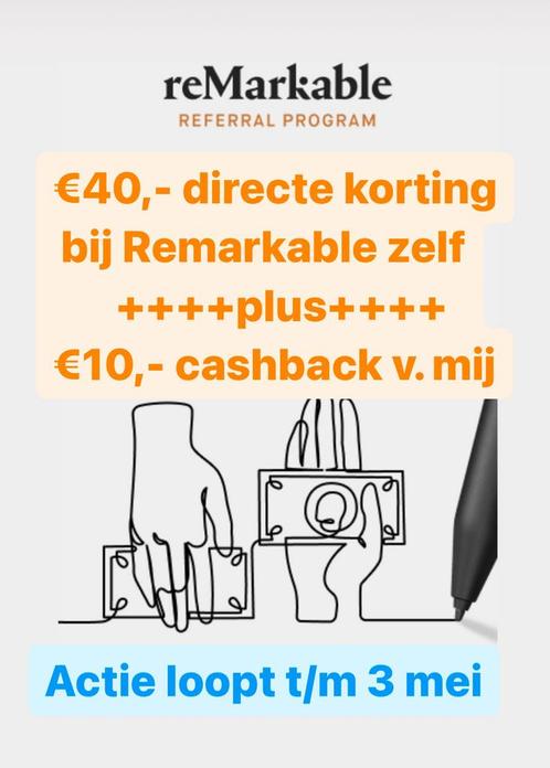Remarkable 2 | €40,- korting + €10 cashback, Computers en Software, Tekentablets, Nieuw, Draadloos, Ophalen of Verzenden