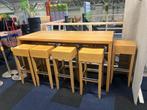 Bartafel met 5  x Satelliet barstoel , 150 euro, Ophalen of Verzenden, Gebruikt