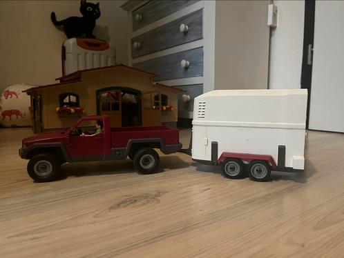 Schleich paardentrailer, Kinderen en Baby's, Speelgoed | Speelgoedvoertuigen, Zo goed als nieuw, Ophalen