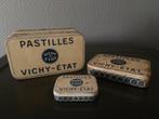 3 hele oude Vichy pastilles blikjes waarvan 1 uniek formaat, Verzamelen, Blikken, Ophalen of Verzenden, Zo goed als nieuw