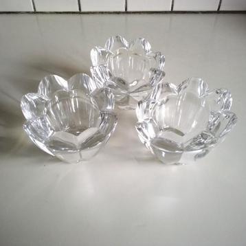3 kristallen waxinelichtjes fiore beschikbaar voor biedingen
