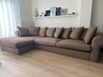 Ruime, royale loungebank + chaise longues in de kleur taupe, Huis en Inrichting, Ophalen, Gebruikt, Stof
