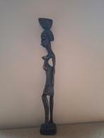 Houten Afrikaanse Vrouw - Handgesneden, Antiek en Kunst, Ophalen of Verzenden