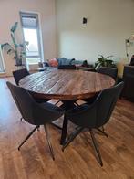 Teakhouten ronde eettafel - 130cm, Ophalen, 100 tot 150 cm, Zo goed als nieuw, Vijf personen of meer