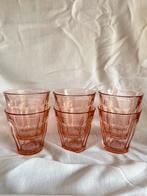 6 nieuwe roze Duralex water of sapglazen 25 cl, Ophalen of Verzenden, Nieuw