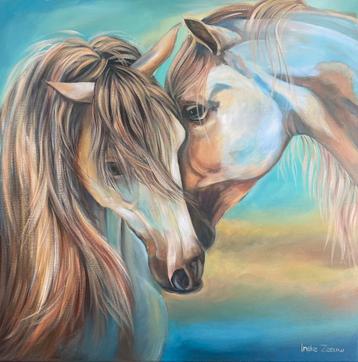 Schilderij paarden beschikbaar voor biedingen