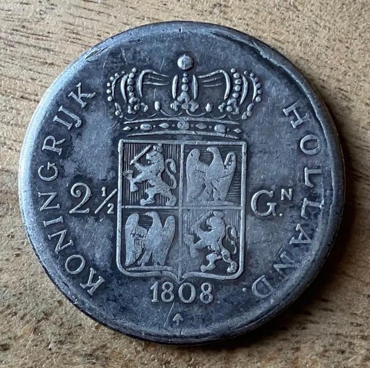2,5 gulden 1808 Lodewijk Napoleon, Postzegels en Munten, Munten | Nederland, Losse munt, 2½ gulden, Vóór koninkrijk, Ophalen