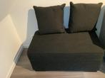 Hocker / zwart stoffen bankje, Ophalen, Gebruikt, 100 tot 125 cm, Stof
