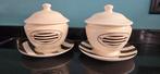 Riviera Maison Soepkommen met Deksel - Set van 2, Ophalen of Verzenden, Zo goed als nieuw, Kom(men), Overige stijlen