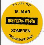So339 sticker kennedy mars someren 1977, Verzamelen, Ophalen of Verzenden, Zo goed als nieuw, Overige typen