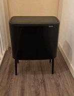 Brabantia Bo Touch Bin 3 x 11 liter Matt Black, 50 tot 75 cm, Nieuw, Ophalen of Verzenden, Rvs