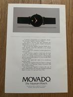 Movado horloges diverse originele advertenties, Ophalen of Verzenden, Gebruikt, Overige typen